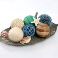 thumbnail image 5 of 6 Pcs 3.5in Summer Spherical Decorative Balls - Blue & Green Rattan Balls with Twine for Vase & Bowl Fillers, 5 of 14