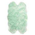 thumbnail image 7 of Ultra Soft Faux Sheepskin Fur Shag Rug Mint Green 4' x 6' Sheepskin, 7 of 7