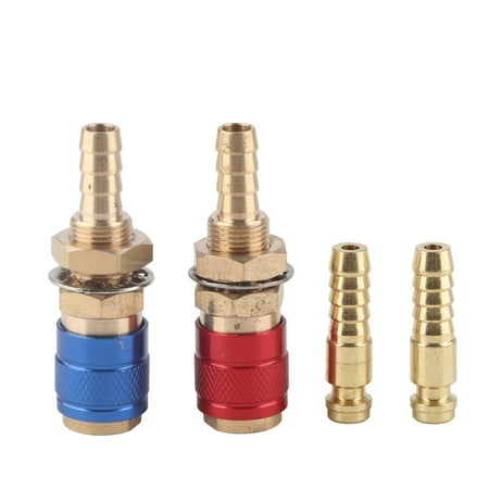 

2024 Water Cooled Gas Adapter Portable Brass Quick Connector with Plug for PTA DB MIG TIG Welding Torch M8(8mm)