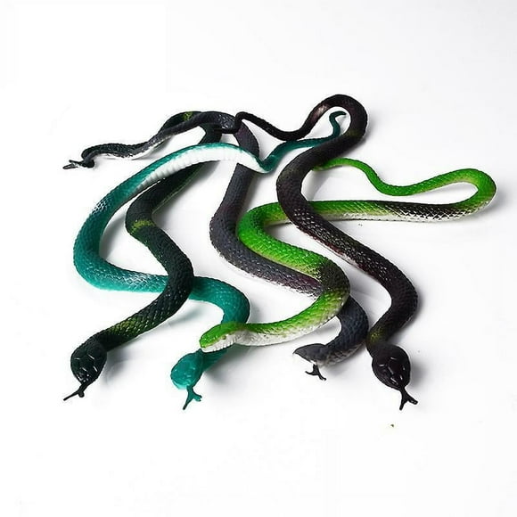 5pcs Imitation Rubber Snake Toys Fear False Snake Rubber Snake Trick Toys