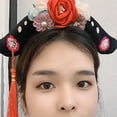 thumbnail image 5 of Jiaroswwei Girl Flower Tassel Hair Hoop Cosplay Princess Headwear Chinese Ancient Hairband, 5 of 7