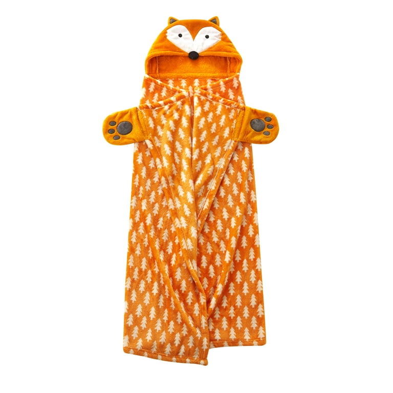 Fox Hooded Throw for Kids by Mainstays