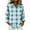 Blue, variant on Women's Button Down Shirts Classic Plaid Checkered Print Long Sleeve Lapel Collared Blouses Christmas Casual Tops (L, Red #A)