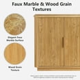 thumbnail image 3 of win2win 63" Mid-Century Modern Fluted Sideboard Buffet Cabinet, Oak, 3 of 9