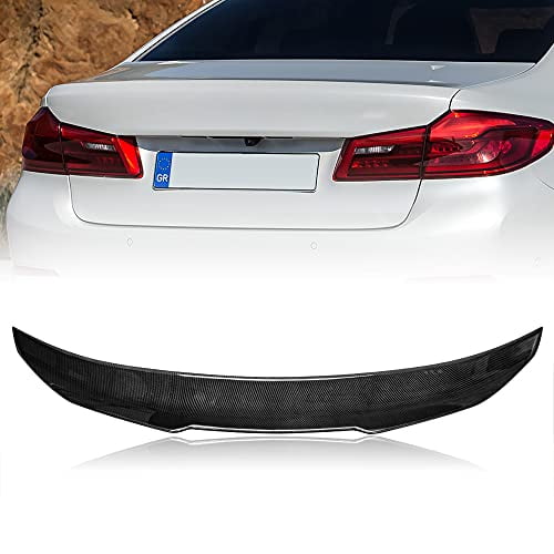 Rolling Gears G30 Trunk Spoiler Wing Compatible with 2017-22 BMW 5-Series G30 Sedan and F90 M5 Carbon Fiber Hydro-Dipping ABS (DN-Type)