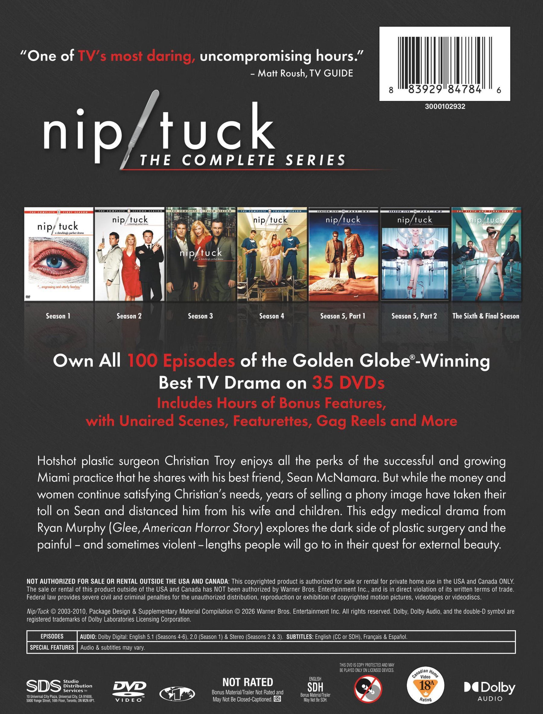 Nip/Tuck: The Complete Series (DVD), Drama, Warner Bros.