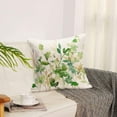 thumbnail image 3 of Tropical Botanical Plant Decorative Throw Pillow Covers Pack of 4 Watercolor Green Leaf Pattern Throw Pillow Case Cushion Cover Home Décor Sofa Decorative Pillowcase 18 X 18 Inch (Leaf), 3 of 5