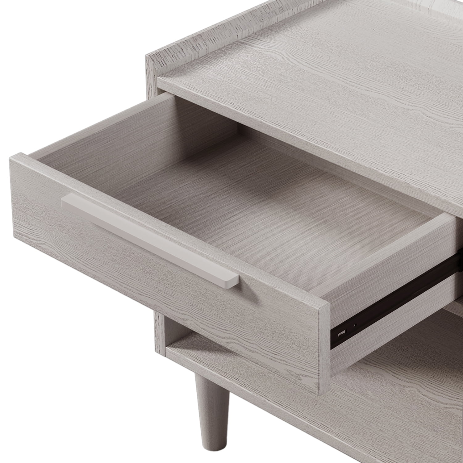 Kadyn Nightstand Side Table, Modern End Table with One-Drawer and Solid Wood Legs, Solid Wood Nightstand for Bedroom, Stone Gray Kadyn Nightstand Side Table, Modern End Table with One-Drawer and Solid Wood Legs, Solid Wood Nightstand for Bedroom, Stone Gray