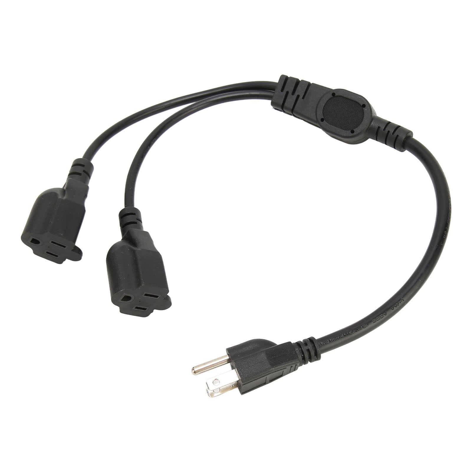 3 Prong Y Splitter Cable, Male To Female Plug And Play Safe US Plug 100-240V Effective Outlet Saving Extension Y Splitter Power Cable  For Outdoor