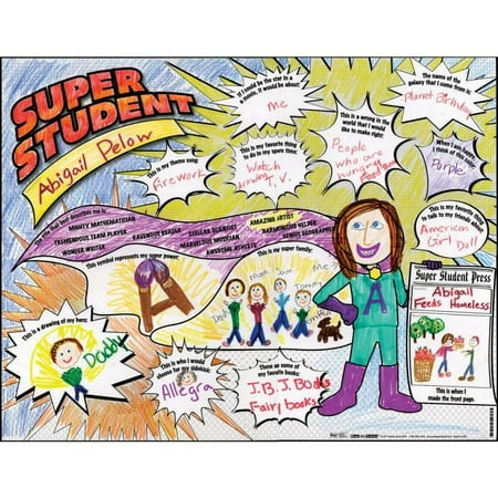 UPC: 0192407028258 | Ready-To-Decorate Super Student About Me Posters – 24 posters