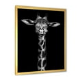 thumbnail image 2 of Designart 'Portrait Of A Giraffe In Monochrome' Farmhouse Framed Art Print, 2 of 4