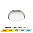 thumbnail image 4 of WAC Lighting Lithium 15" 1-Light LED 5-CCT Round Aluminum Flush Mount in Nickel, 4 of 5