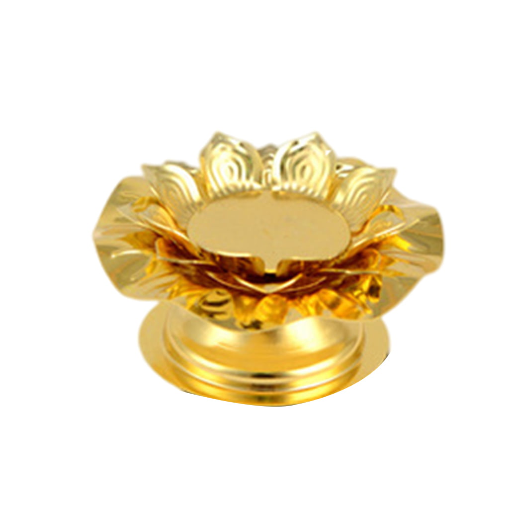 5pcs Lotus Wick Holder Ghee Butter Lamp Base Decorative Buddha Light Copper 