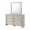 thumbnail image 3 of 5pc King Size Bed Set White Mist Finish Vertical Channel Tufted Upholstery, 3 of 6