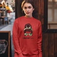 thumbnail image 4 of Military Mom Sweatshirt Proud Mom Life Messy Bun Sunglasses Mother's Day Mama Mommy Active Duty Veteran Vet Crewneck, 4 of 7