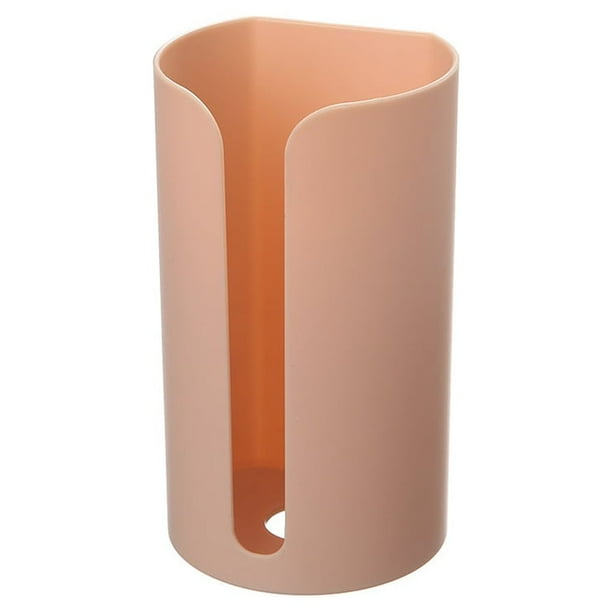 Billuyoard Bolsa de basura de plástico, estante de almacenamiento, bolsas de basura montadas en la pared, caja de almohadilla de algodón, Almacenamiento y organización del hogar Rosa