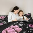 thumbnail image 5 of Castle Fairy Floral High Heels Twin Comforter Sets,Happy Valentine's Day Bedding Set, 5 of 8