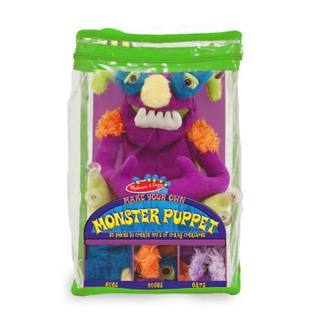 Melissa & Doug MakeYourOwn Fuzzy Monster Puppet Kit With Carrying