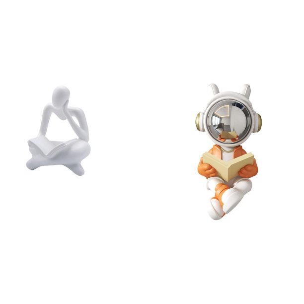 Figura de lector abstracto,Estatua de pensador abstracto,arte,manualidades,decoraciones,Estatua del astronauta,Figura decorativa espacial de estatua de astronauta,Escultura de figura de