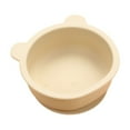 thumbnail image 2 of Nkmbld Silica Bowl Food Grade Cartoons Bear Shape Cutlery Bottom with Suction Cups, Dessert Bowls for Serving Soup, Oatmeal, Pasta and Salad, Beige, 2 of 7