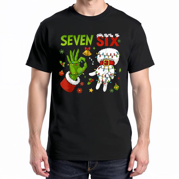 Six Seven 67 Meme T-Shirt – Christmas Elf Humor Theme – Boys and Teens Gift