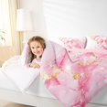 thumbnail image 3 of Manfei Cute Monogram T Queen Comforter Set,Pretty Bownot Comforter Sets Queen,Golden Pink,Pink Reversible,3 Pieces,1 Comforter and 2 Pillowcases, 3 of 7