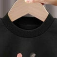 thumbnail image 5 of Staki Kids Sweatsuits Toddler Baby Boy Clothes Funny Letter Long Sleeve Sweatshirt Pullover Top Jogger Pants Fall Winter Outfits 2-5T 6-12Y(Black,10-12 Years), 5 of 9