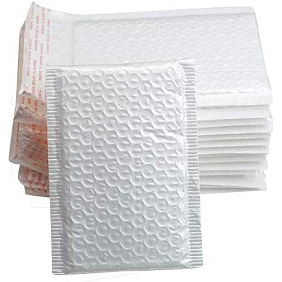 25 Pack 4x6 Inches Small White Poly Bubble Lined Mailers Padded Shipping Envelopes Self Seal Mailer Waterproof, Shockproof and Dustproof (White 4x6 Inches-25pcs)