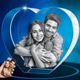 thumbnail image 1 of Crystal Photo ArtPix 3D, regalo personalizado en forma de corazón, 1 of 7