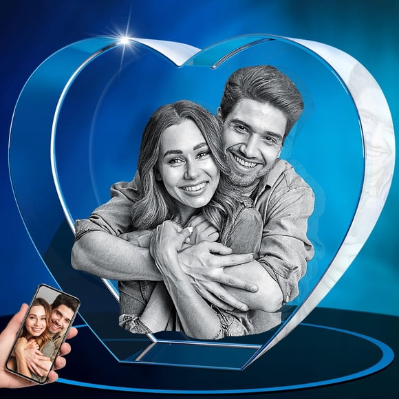 Crystal Photo ArtPix 3D, regalo personalizado en forma de corazón