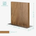 thumbnail image 4 of Navaris Magnetic Wooden Knife Block - Kitchen Storage with Strong Magnets for Knives & Utensils - Simple Modern Utensil Holder in Acacia Wood - 8.9" x 8.7", 4 of 6