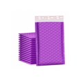 thumbnail image 1 of 4*8 Holographic Custom Printed Plastic Envelope Eyelashes Purple Bubble Compostable Mailer Bag 50pcs Package, 1 of 5