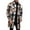 Khaki, variant on Mens Plaid Trench Coat Single Casual Long Jackets Button Down Lapel Shirt Jacket Fashion Thick Warm Overcoat