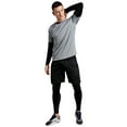 thumbnail image 6 of BUYJYA 5Pcs Men's Workout Set Gym Clothing Compression Leggings Shorts Shirt Long Sleeve Top for Running, 6 of 7
