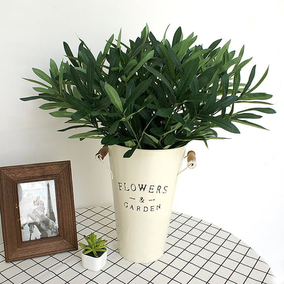 Faux Olive Leaves Pick, 15.7" Long Stem for Floral Arrangements Table Centerpieces