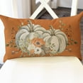 thumbnail image 2 of Fall White Pumpkin Orange Throw Pillow Cover 12x20 Inch Floral Autumn Outdoor Country Farmhouse Cottage Thanksgiving Decorations Lumbar Decorative Throw Pillows Cases for Living Room Decor, 2 of 6