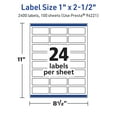 thumbnail image 6 of Avery TrueBlock Rectangle Labels, 1" x 2.5", 2,400ct, 6 of 8
