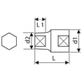 thumbnail image 2 of Expert - Hexagon Socket 6 Point Regular 1/4in Drive 7mm, 2 of 2