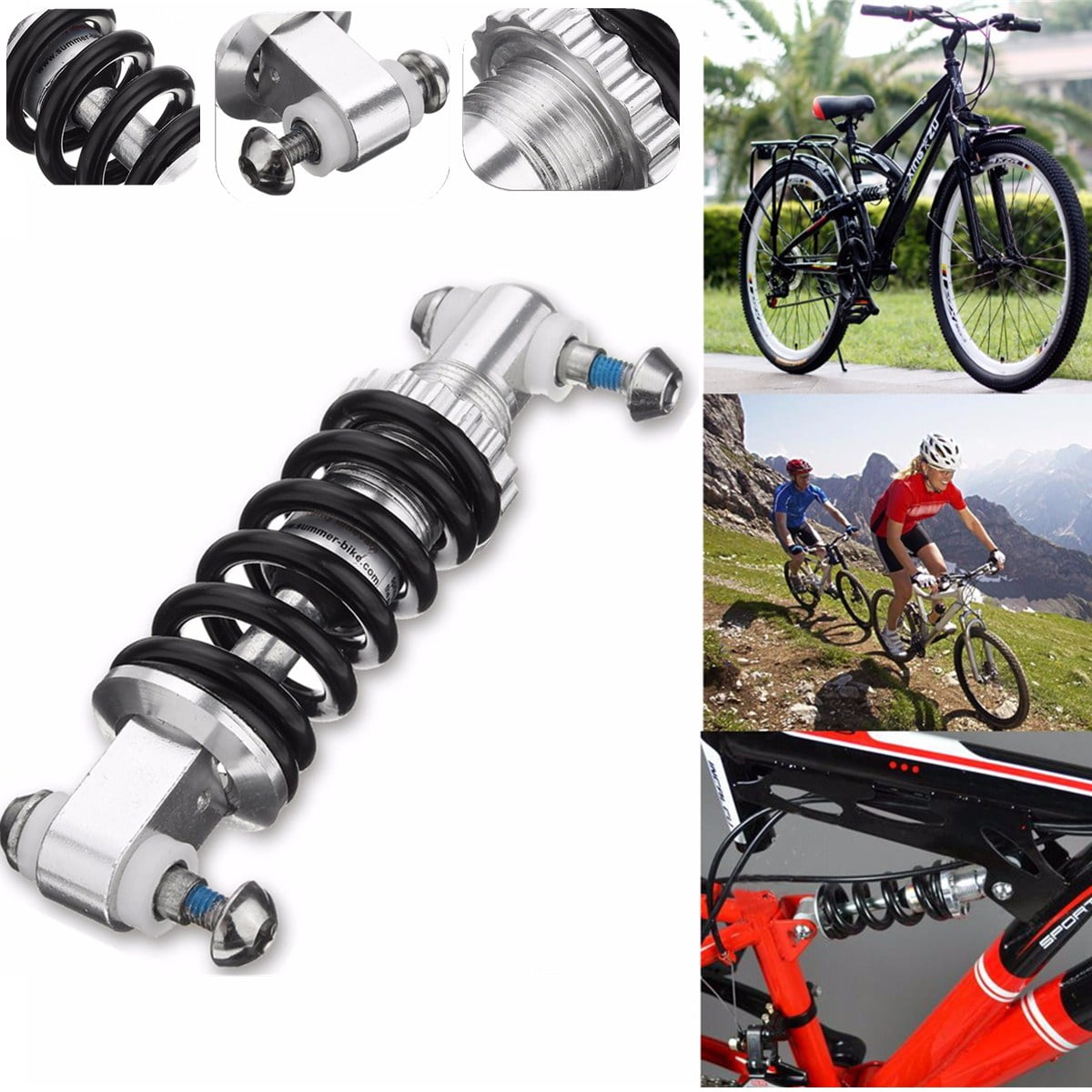 125mm 450LBS in Mountain MTB Bike Bicycle Rear Suspension Shock Spring Absorber Folding Damper for Bike Bicycle Sports Walmart
