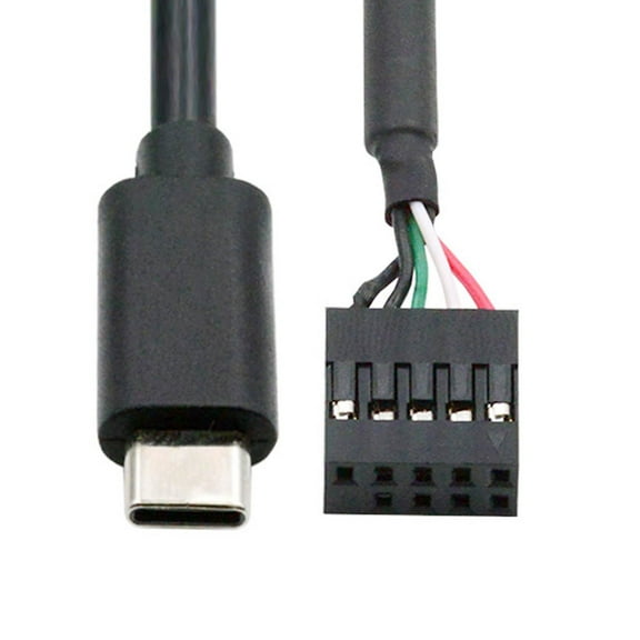 JSER USB 2.0 Motherboard 9pin 10pin Header to Type-C USB-C Cable 50cm for Mini Monitor Sensor Panel Camera