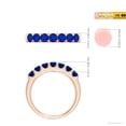 thumbnail image 5 of ANGARA Natural 1.05 Ct Shared Prong Set Half Eternity Sapphire Wedding Band in 14K Rose Gold for Women (Size-3.1mm) | September Birthstone, Anniversary, Jewelry Gift for Women | Natural Sapphire Ring, 5 of 10