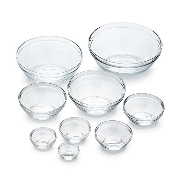 Juego de 9 Piezas de Recipientes de Vidrio Apilables Duralex Le Gigogne