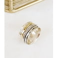 SS DESIGNS- Sterling Silver Spinner Ring Two Tone Handmade Fidget Ring ...