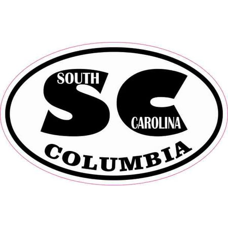 4in x 2.5in Oval SC Columbia South Carolina Sticker
