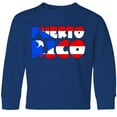 thumbnail image 3 of Inktastic Puerto Rico Flag in Text Long Sleeve Youth T-Shirt, 3 of 5