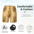 thumbnail image 6 of Picia German Shepherd Dog pattern Mens Swim Trunks with Compression Liner Stretch Beach Shorts Quick Dry with Zipper Pockets No-Chafing Board Shorts-Small, 6 of 9