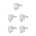 thumbnail image 3 of Wisewang Wide Application Half Face Mask For Various Occasions Half Face Masquerade Masks Made With Plastic white 5Set, 3 of 6