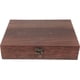 thumbnail image 1 of 1 caja de madera para almacenamiento, sencilla, a prueba de polvo y con cerradura (marrón), 1 of 8