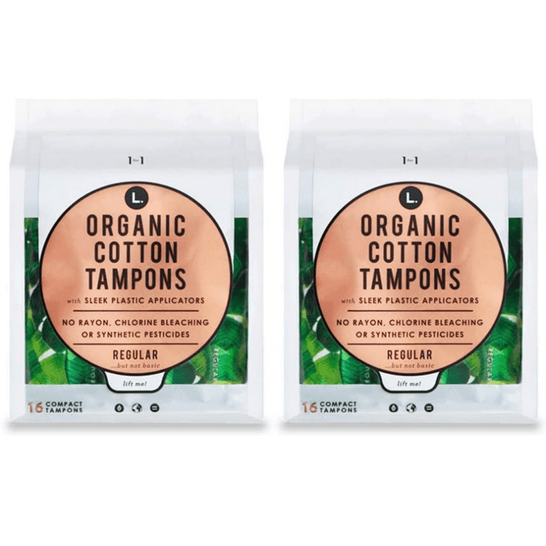 Organic Cotton Compact Tampons, BPA-Free