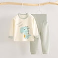 thumbnail image 2 of BOBOGOJP Toddler Boys Girls Spring Summer 2Pcs Sweatshirt Tops Pants Casual Sweatsuit, Everyday Sweatsuit Green,Size 18-24 Months, 2 of 7